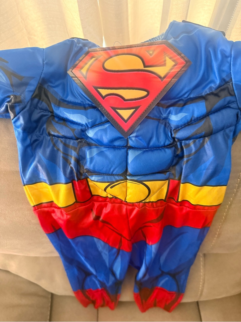 DC Superman Muscle Superhero Costume for Kids NWOT